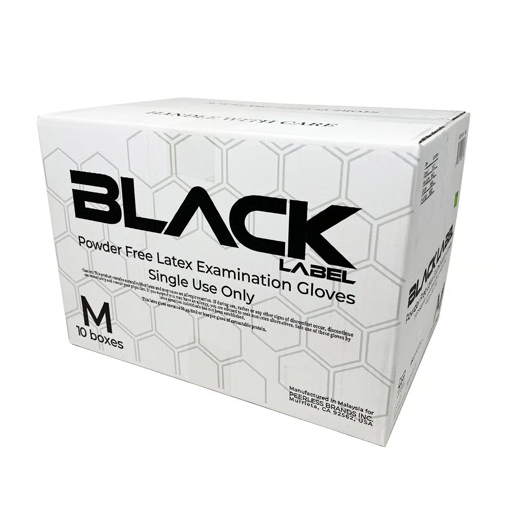 Black Label Latex Exam Gloves