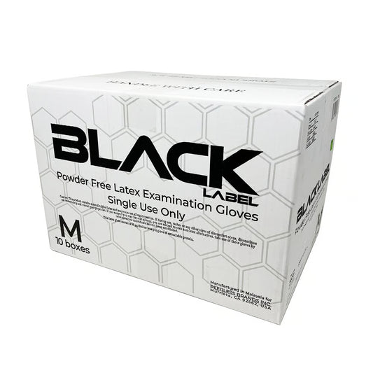 Black Label Latex Exam Gloves
